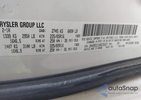 2010 Chrysler Town & Country Touring from USA, damaged, VIN 2A4RR5D15AR235637